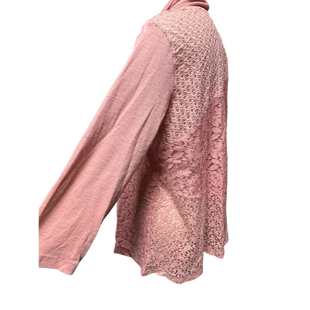 Logo Lori Goldstein Open-Front Patchwork Lace Pan… - image 5